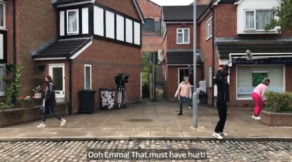 Corrie re-shared the clip to their Insta page last night