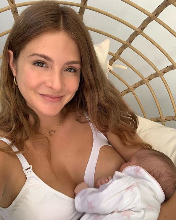 Baby Sienna breastfeeds in an Instagram advert for the Peanut app