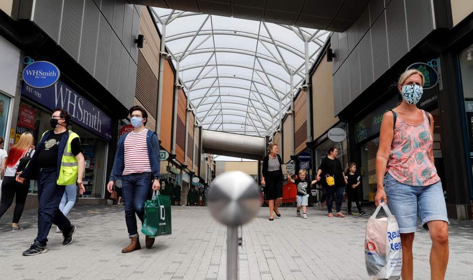 Shoppers have to wear a mask inside the shopping centre too - not just the actual shop