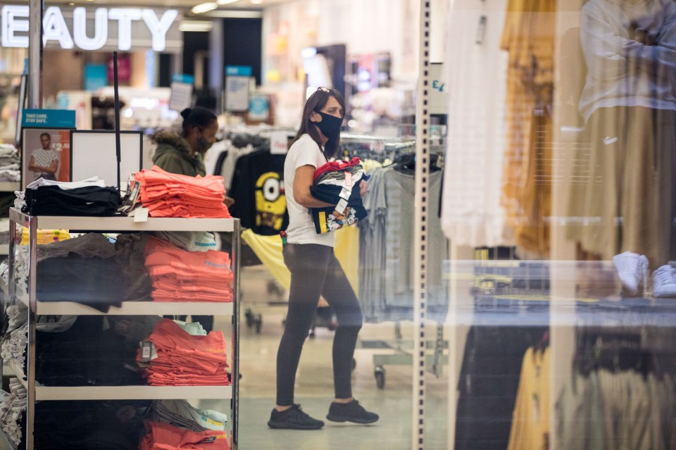 Shoppers covered up in Primark today