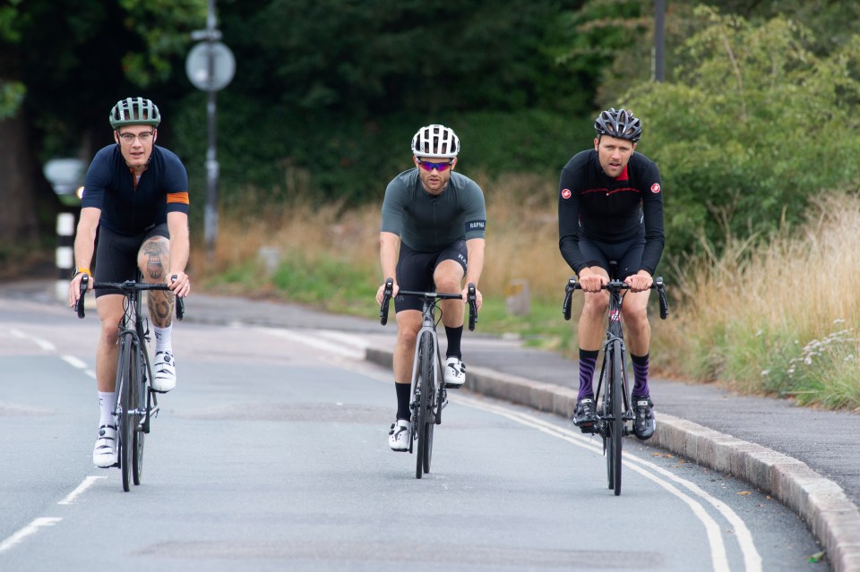 Cyclists enjoyed a dry Sunday morning before the rain arrives