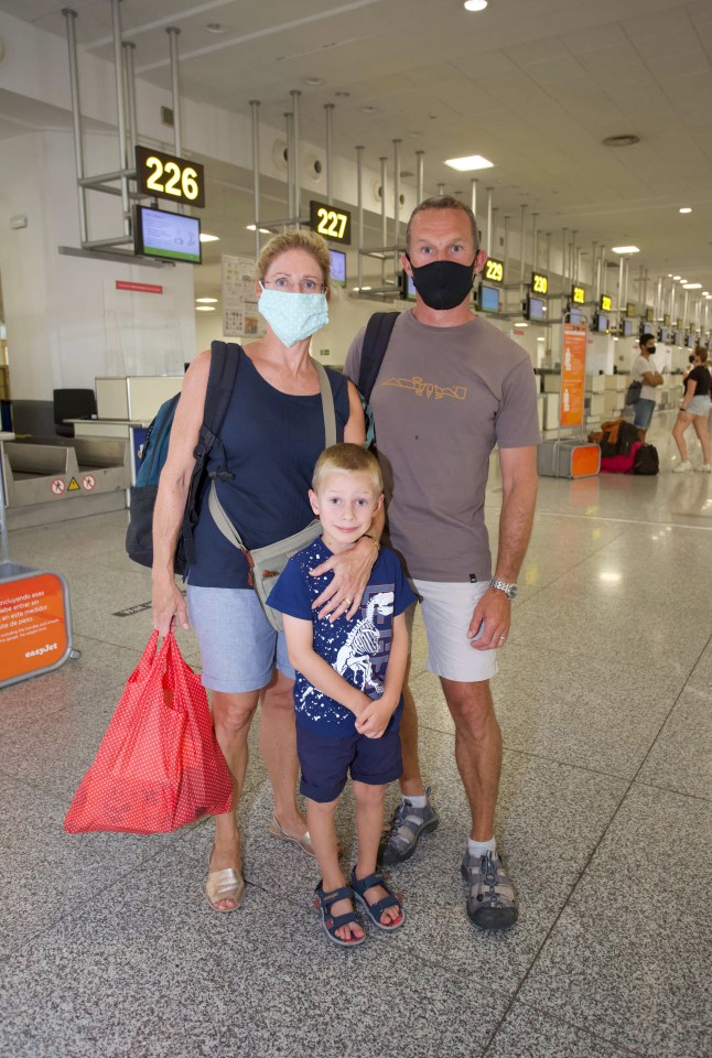 A family returned from their trip abroad amid the chaos