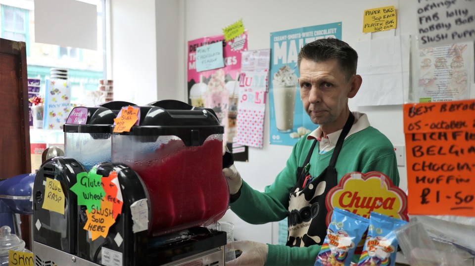 Sweet shop owner Maurice Card said there is a "real sense of community" in Shildon