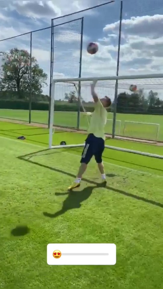 The shot-stopper was put through his paces