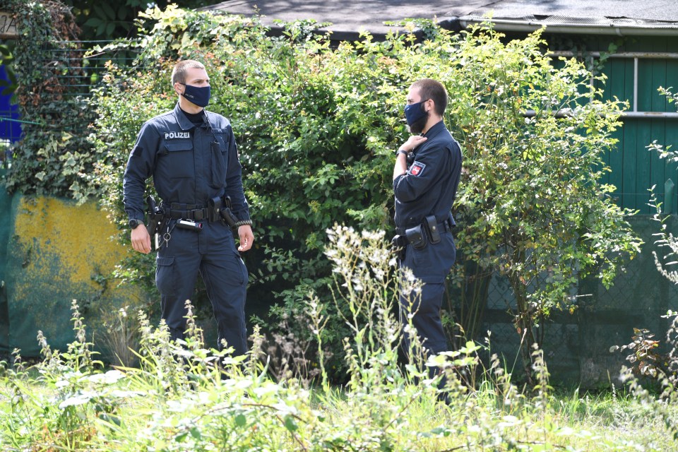 Police have not specified what they are searching for at the allotment