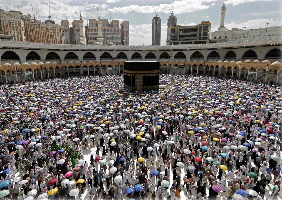 The scenes were a far cry from the crowds seen last year at the holy site