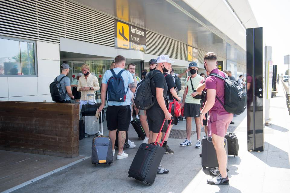 Despite the new restrictions, Brits arrived in Ibiza this afternoon