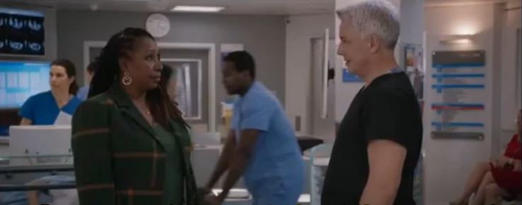 Doctor Who fans have gone wild after John Barrowman and Jo Martin reunited on Holby City and gave an epic nod to the show