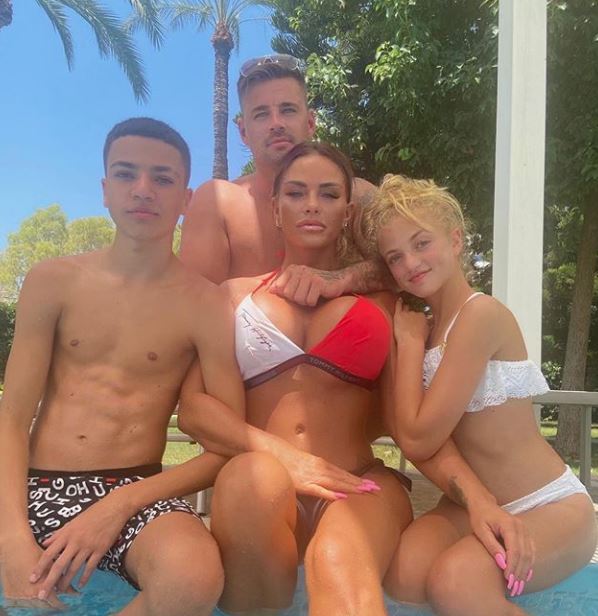 Katie Price shared this family shot on Instagram