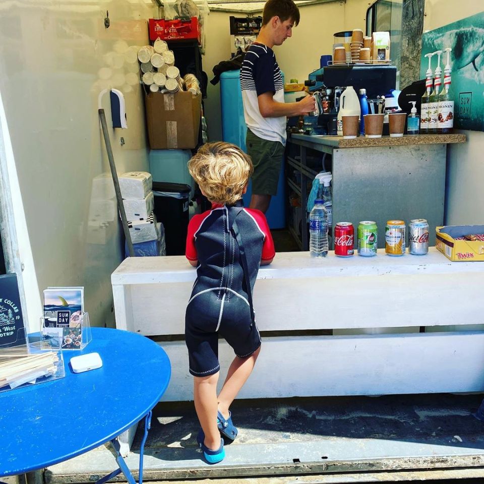 Peter Andre shared a rare snap of his son Theo on holiday in Cornwall