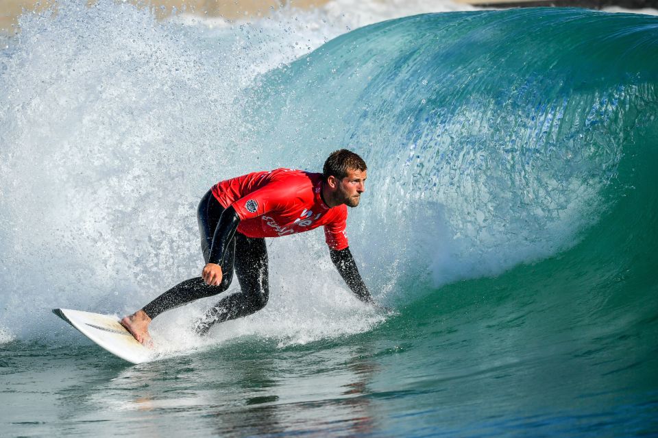 It's the perfect day to catch a wave, then dry off in the sweltering British summer heat