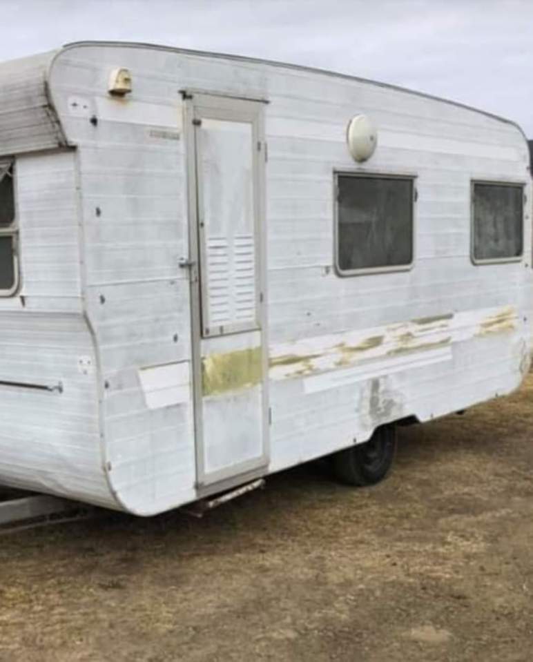 This battered old caravan had seen better days