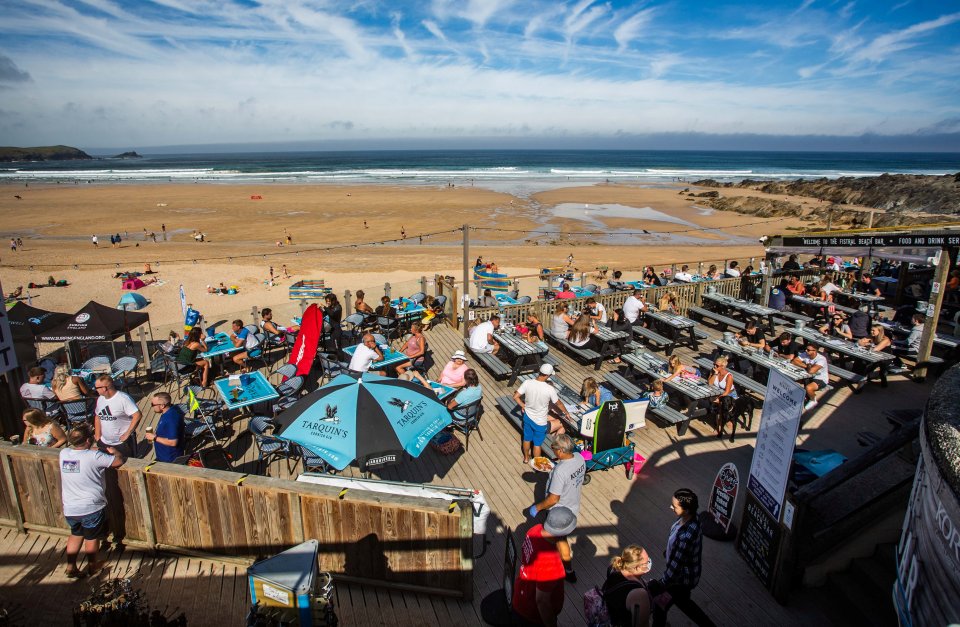 Blue skies over Newquay