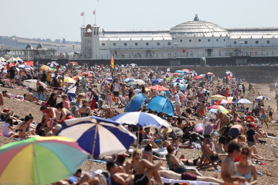 Brighton beach is packed out again today