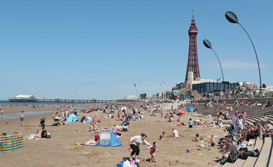 Blue skies over Blackpool