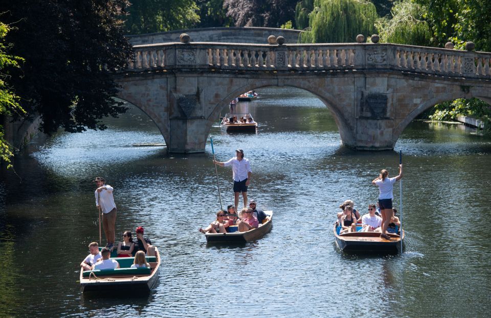 Gondolas on the River Cam in Cambridge