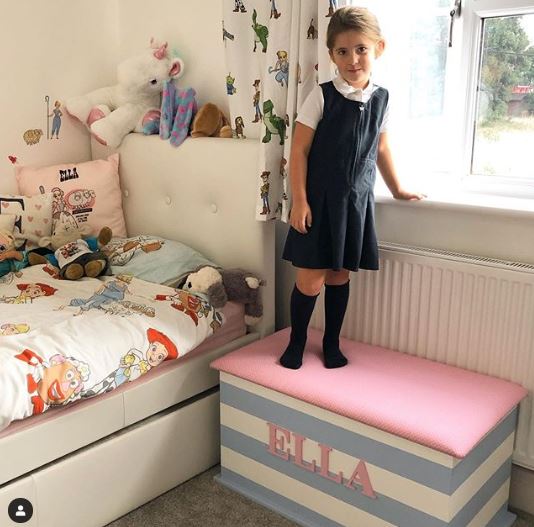 Ella's bedroom follows a Toy Story theme throughout and also has her own personality toy box