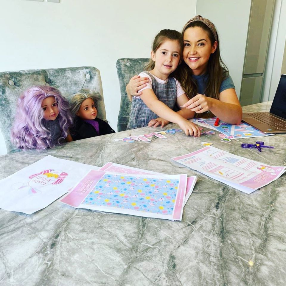 The girls love to draw things on their kitchen table