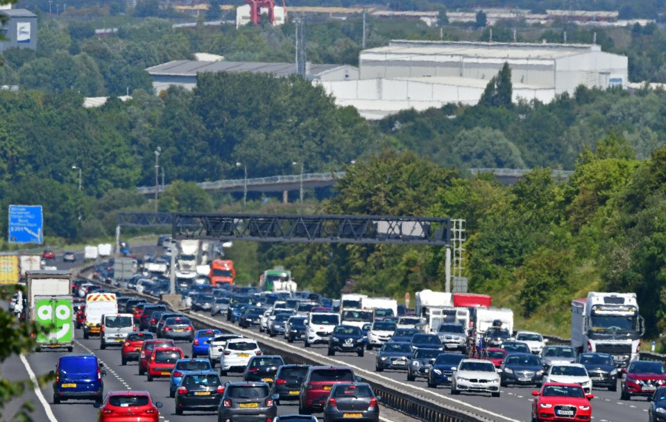 Long lines of traffic snaked across the country today as staycationers flocked to the beach