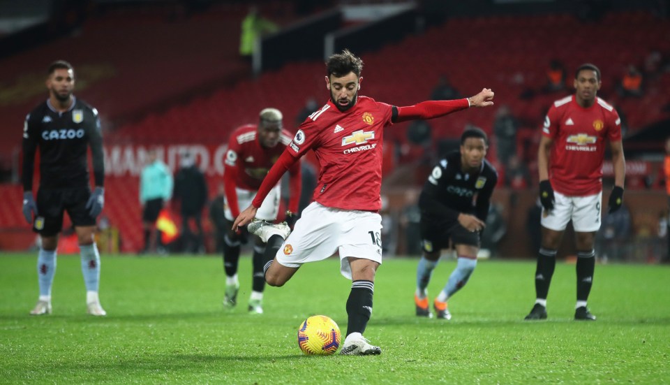 Bruno Fernandes scored the winner from the spot against Aston Villa