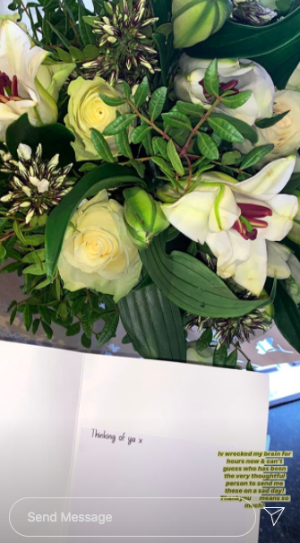  Maura Higgins has received a bunch of flowers from a mystery sender