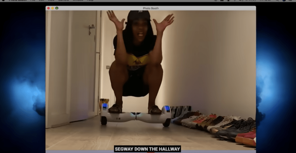 Lady Leshurr can even Segway down her huge hallway