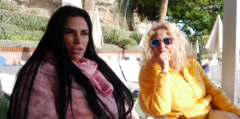 Katie Price has revealed her terminally ill mum Amy is struggling to breathe after she moved to Spain to help her lung condition