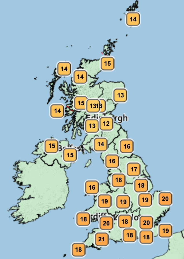 Temperatures remain in the high teens and low 20s tomorrow