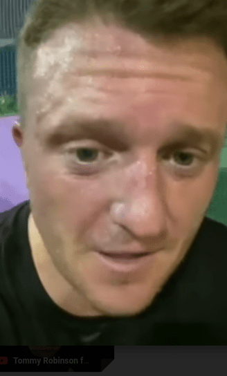 Tommy Robinson revealed he is looking to relocate following an 'arson attack'