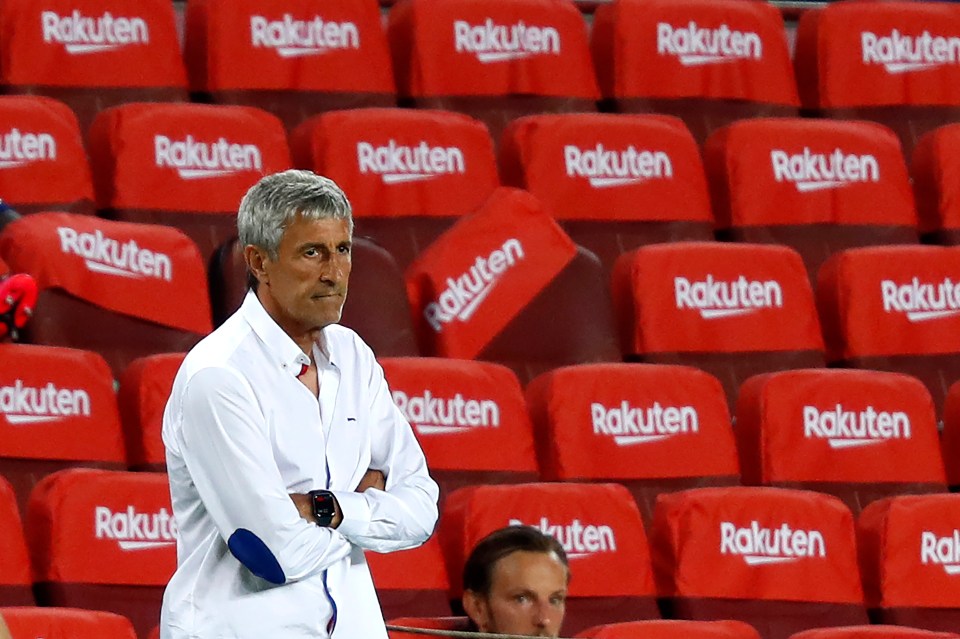 Barcelona boss Quique Setien will be sacked if he doesn't win the Champions League