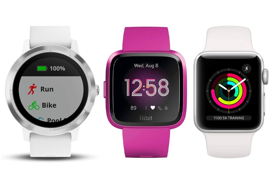 Garmin, Fitbit and Apple watches are popular choices