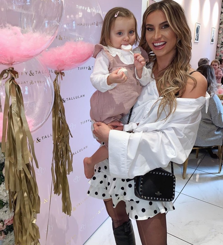 Ferne and Sunday attend a 'Mummy and Mini' event for Tiffy & Tallulah