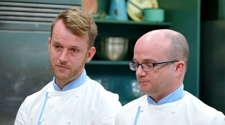 Nick and Paul from Cornwall's Talland Bay Hotel left Bake Off: The Professionals in last night's episode