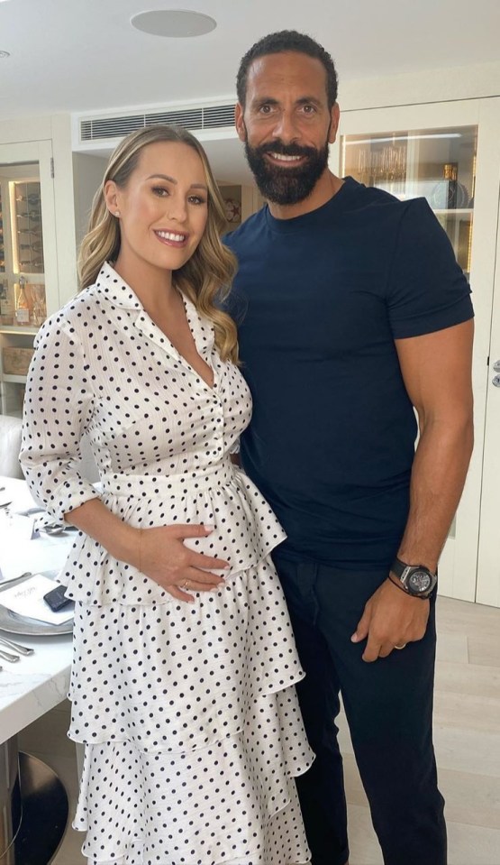 She and Rio Ferdinand announced their baby news last month