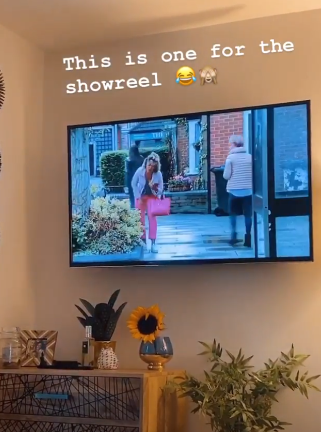 Alex filmed the scene as it  finally aired in full last night