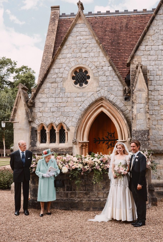 The Queen, 94, and Prince Philip, 99, were among the guests at the intimate ceremony 