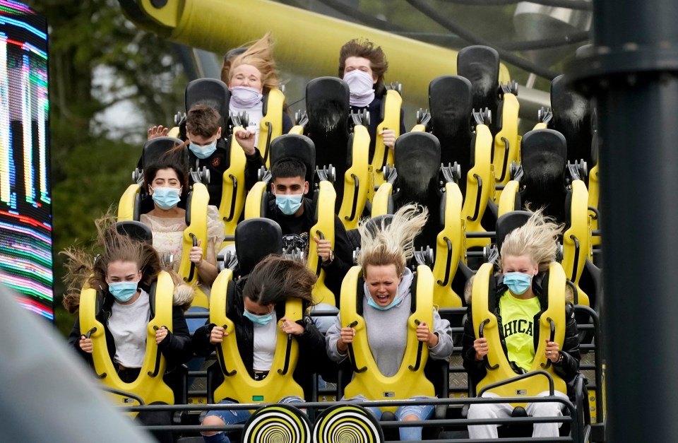 People at Alton Towers wore masks on the rollercoaster The Smiler