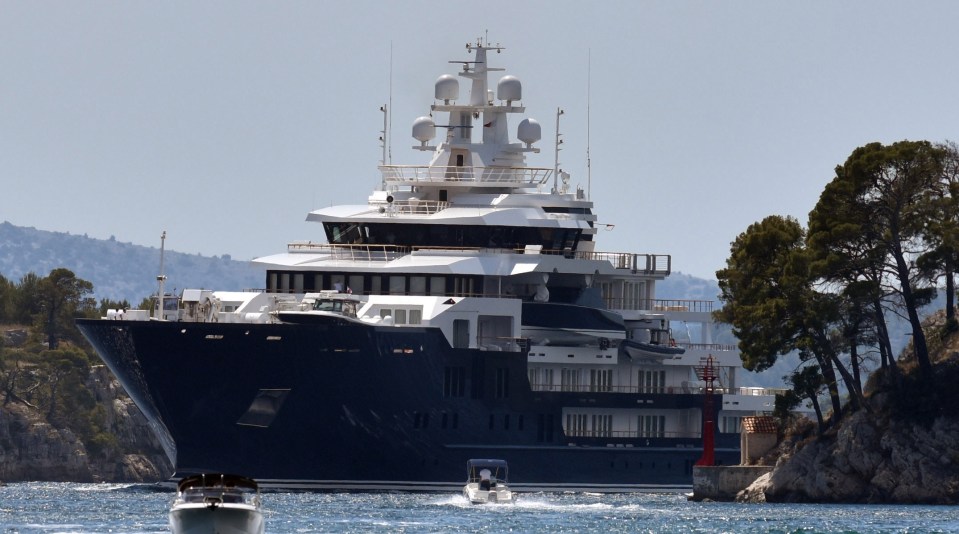 A giant superyacht like this is just one of the 'quirky' venues being considered by Hearn for Joshua's big return