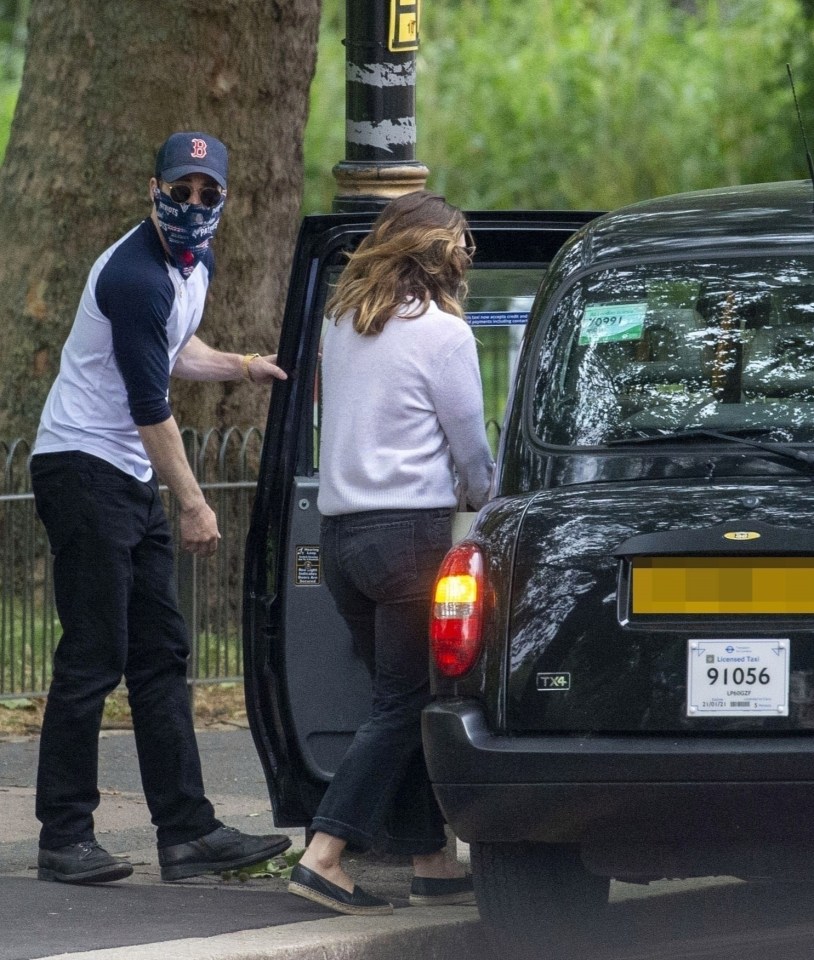 The actor opened the door of a London black cab for Lily so she could get in