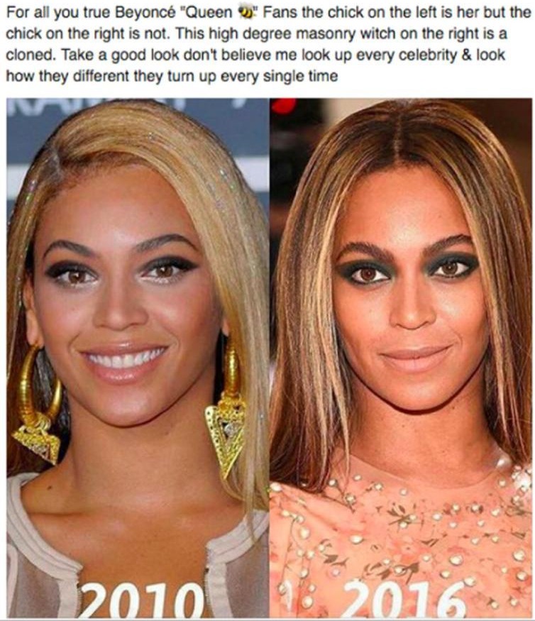 One social media branded Bey's 'clone' a "high degree masonry witch"