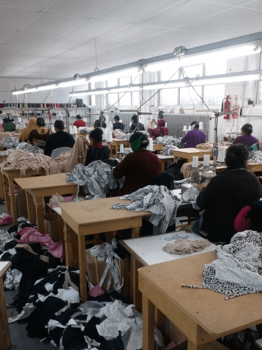 Photographs inside some clothing factories last week found cramped conditions - many had not yet shut down