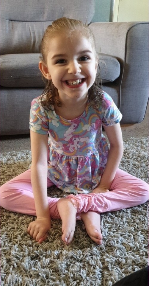 The bug triggered meningitis, which left Aimee with cerebral palsy