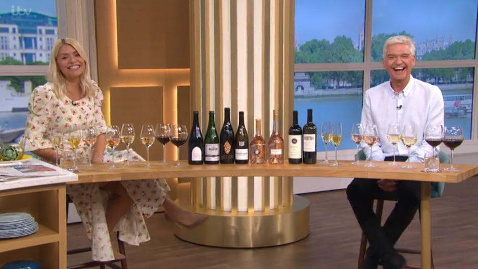 Holly and Phil were thrilled to have a wine segment on their 'last day of term'