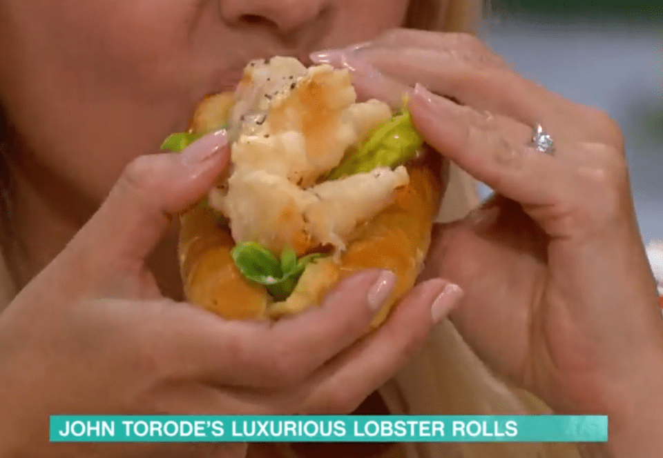 They tucked into delicious lobster rolls