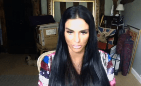 Katie Price speaking to MP's today from her home