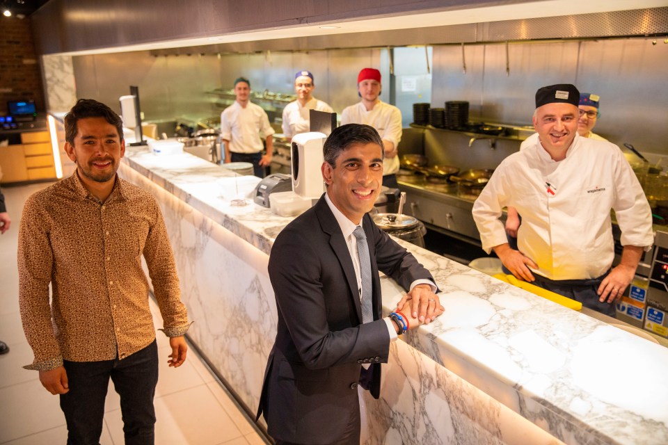 Rishi Sunak visited a Wagamama restaurant at the Royal Festival Hall in central London