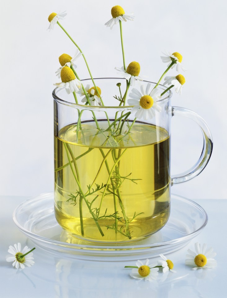 A nice cup of chamomile tea can help relax you before bed 