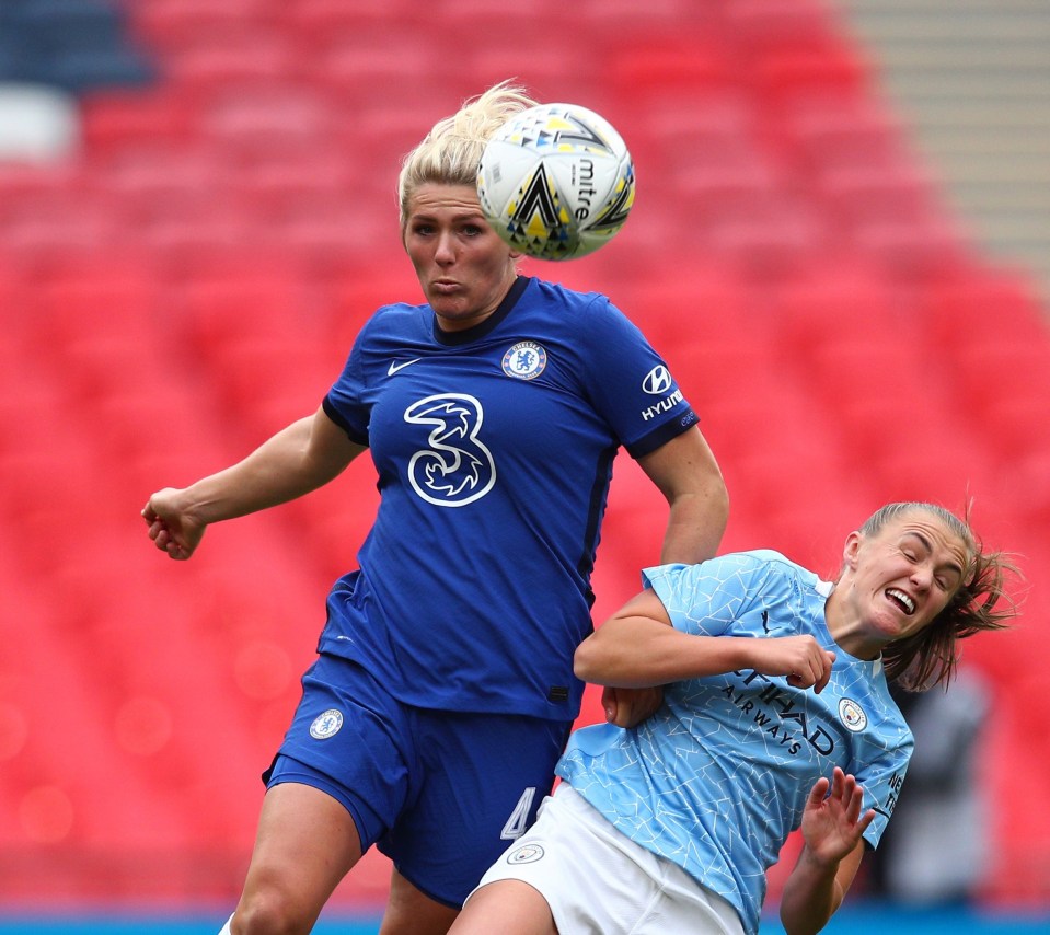 Chelsea defender Millie Bright netted the Blues first goal in their 2-0 win against Manchester City