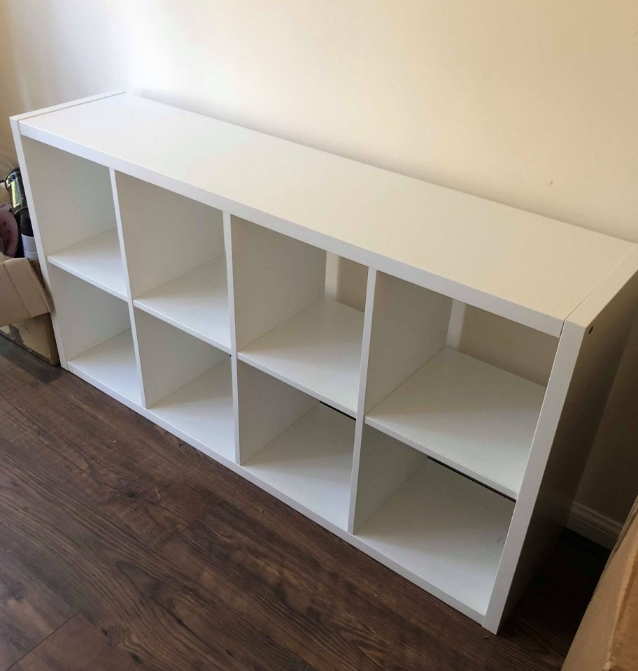 Stacie decided to spruce up the old Ikea unit instead of buying new furniture