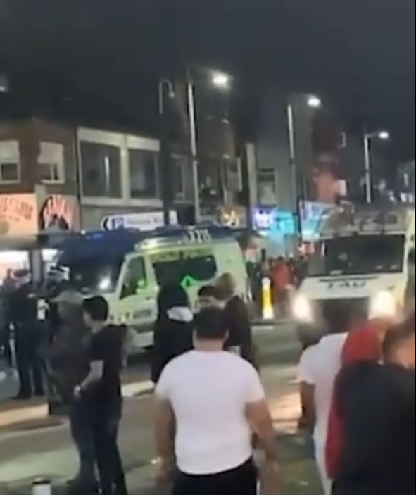 Cops shut down a second party on Curry Mile last night